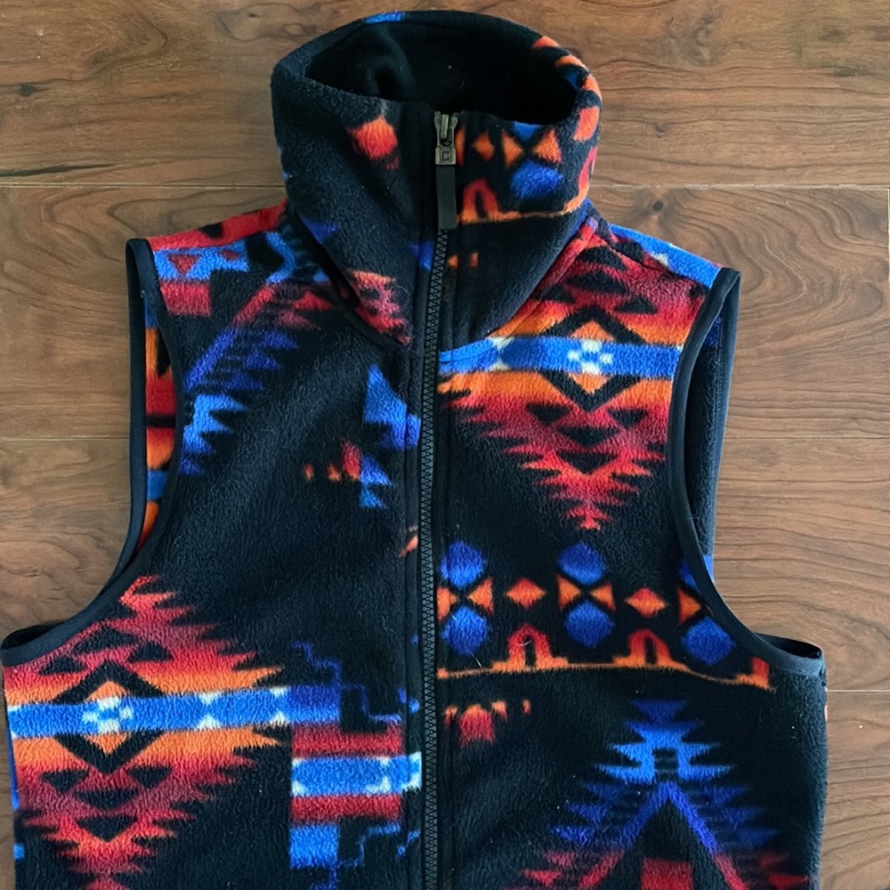 COPY - Chaps Aztec Print Fleece Vest - Picture 3 of 5